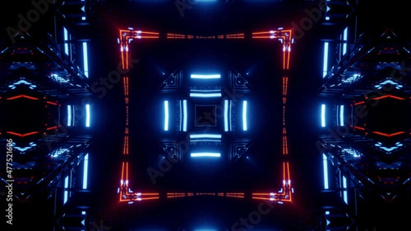 Fototapeta Neon Disco Lights i futurystyczne hi-tech ilustracja tła tło Tapeta Tekstura dla banerów, szablonów internetowych, tytułów, tekstów, ulotek, okładek książek i ECT.