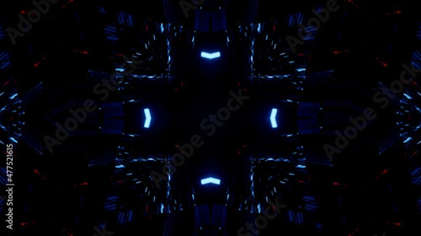 Obraz Neon Disco Lights And Futuristic Hi-Tech Sci Fi Illustration Background Wallpaper Texture for Banners, Web Templates, Titles, Texts, Flyers, Book Covers and ect.