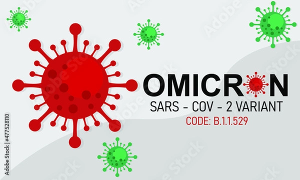 Fototapeta Omicron Virus Variant Design Vector