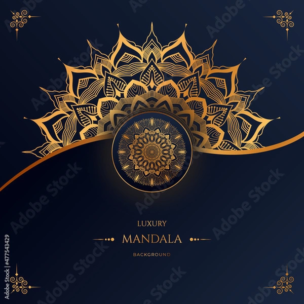Fototapeta Luxury ornamental mandala design seamless pattern background