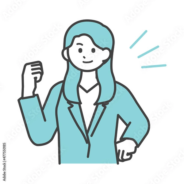 Fototapeta ポジティブな女性のイラスト素材