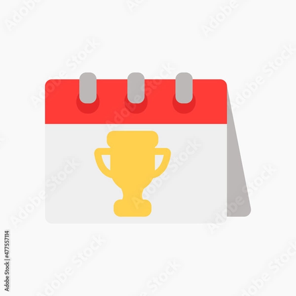 Fototapeta Competition icon vector illustration in flat style about calendar and date, use for website mobile app presentation