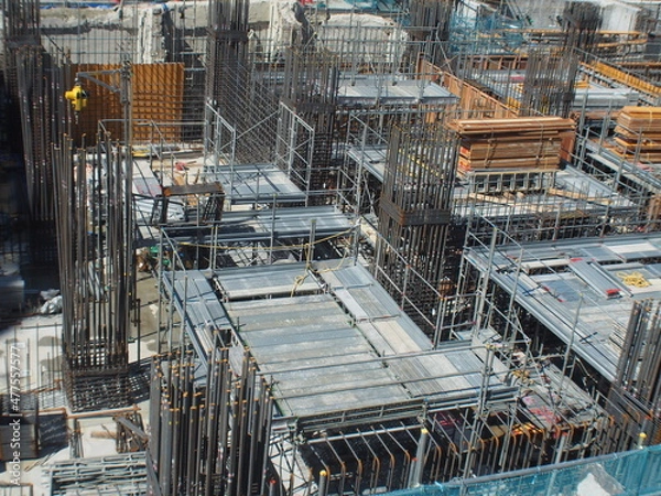 Obraz 高層ビルの基礎工事