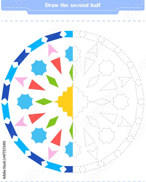 Fototapeta  Educational game for children. Circle and color