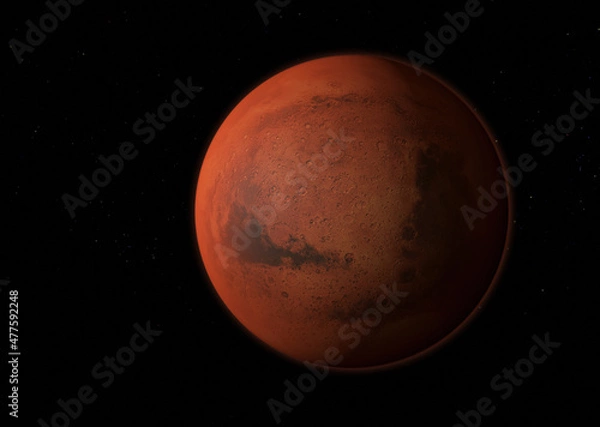 Fototapeta Planet Mars - Elements of this Image Furnished By NASA. 3D rendering.