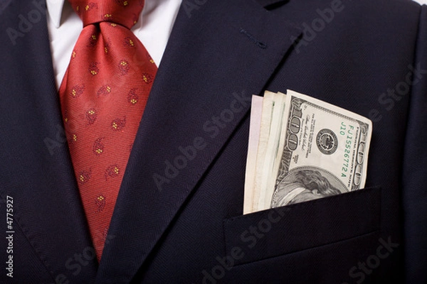 Fototapeta Boutonniere with money