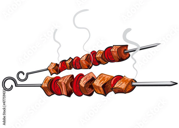 Obraz Kebab z grilla