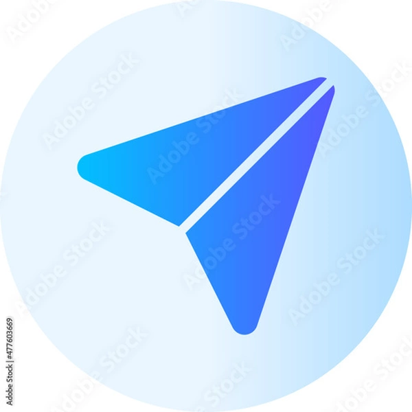 Fototapeta paper plane gradient icon