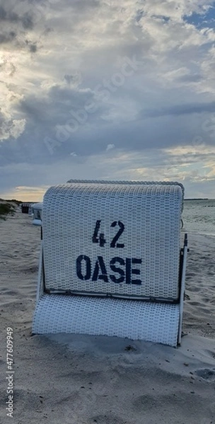 Fototapeta Strandkorb am Meer