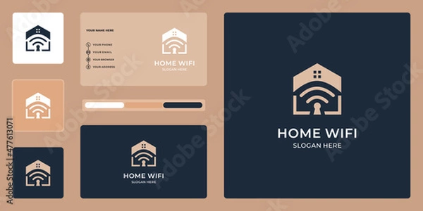Obraz Inspiration Secure Smart Home Logo Design.
