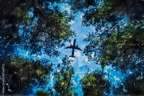 Obraz airplane in the tree