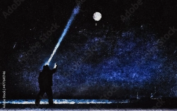 Obraz person with stars