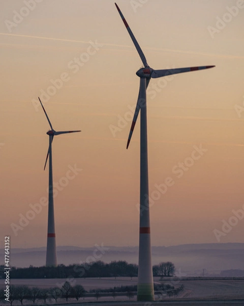 Obraz Windräder am Morgen