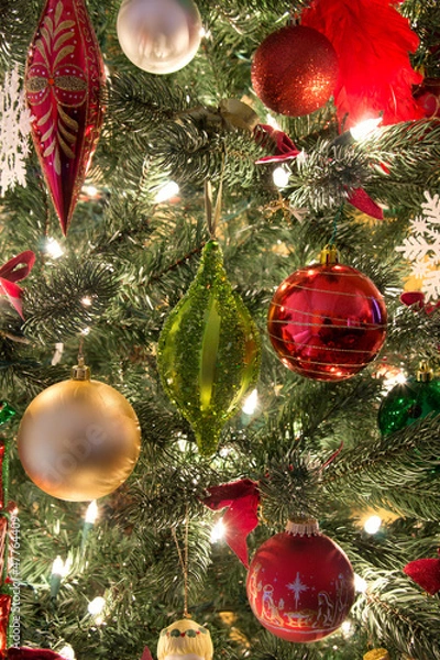 Obraz Christmas decoration on christmas tree