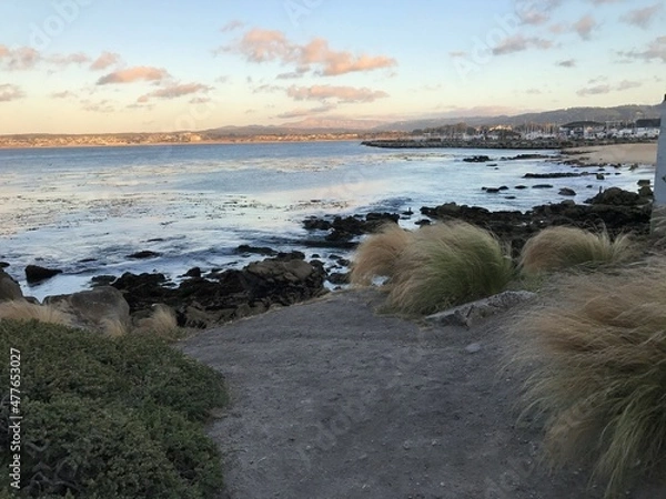 Obraz entardecer à beira-mar