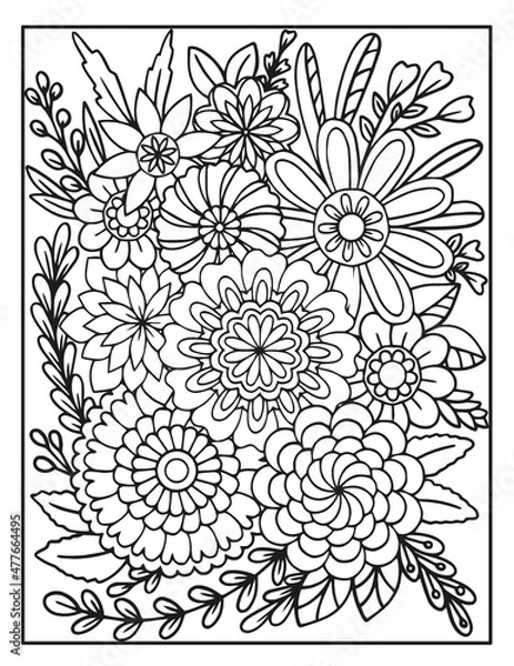 Obraz pattern coloring page for adult