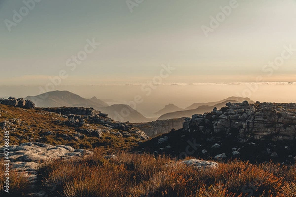 Fototapeta Landscape at the sunset
