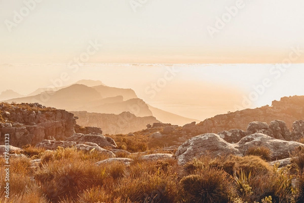 Obraz landscape at the sunset