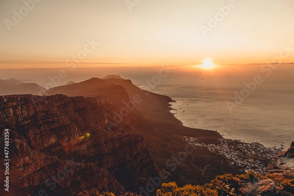 Obraz Landscape at the sunset