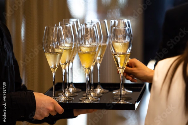 Obraz taking a glass of champagne prosecco during event