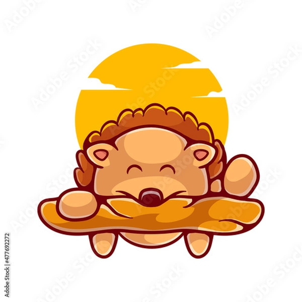 Obraz cute hedgehog illustration