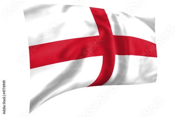 Obraz England's St George's Cross flag flying in the wind