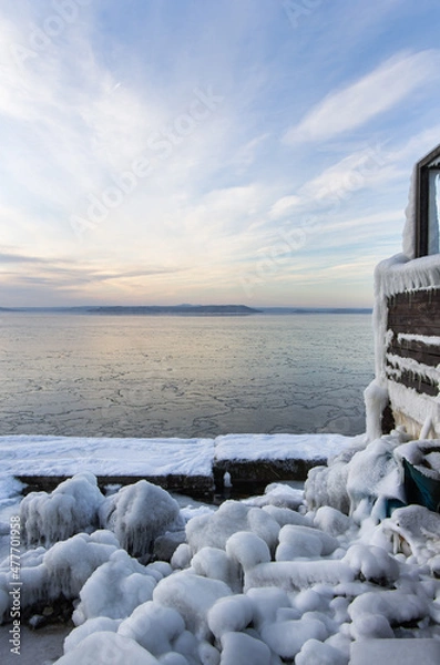 Fototapeta winter in city