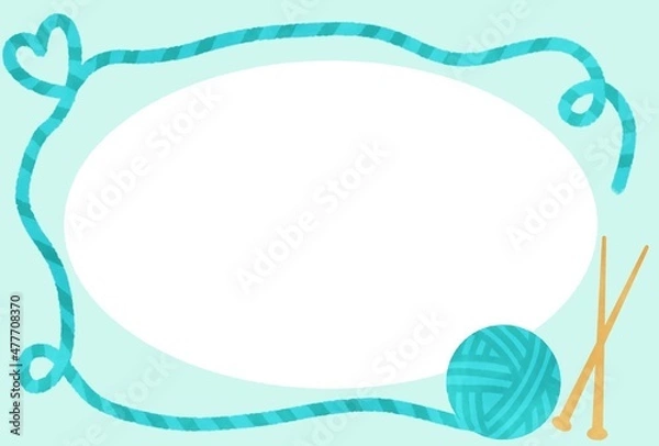 Fototapeta 毛糸の背景素材 イラスト