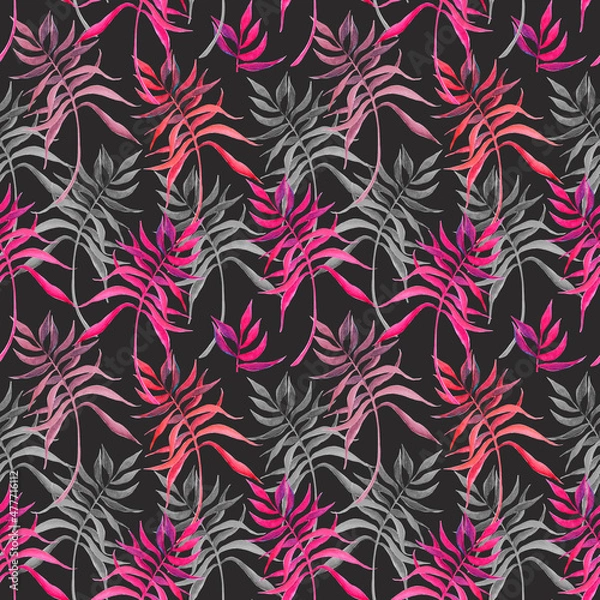 Obraz Colored twigs watercolor background