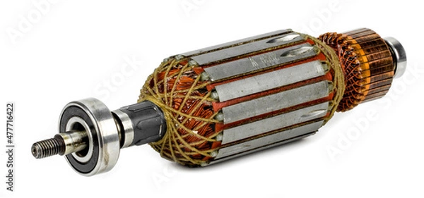 Obraz electric motor rotor white