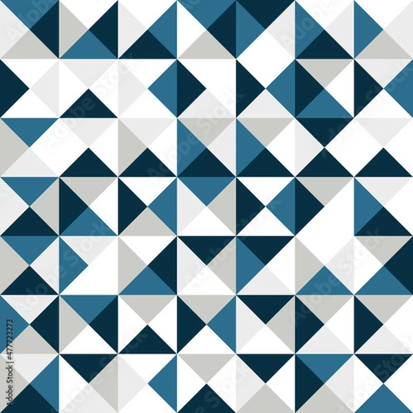 Fototapeta Navy blue tone color with geometric composition. The blue color scheme for Inspiration.