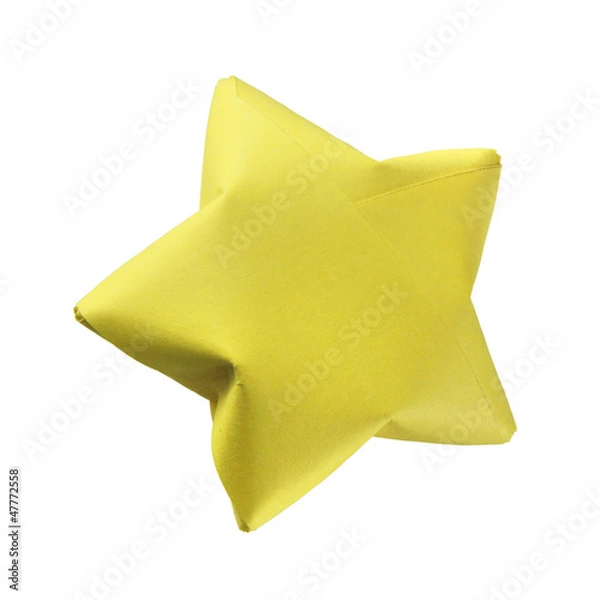 Obraz Yellow origami star