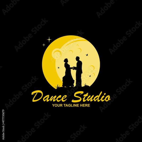 Obraz dancer logo design vector abstract