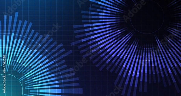 Obraz Abstract futuristic technology connection digital data background EP.13