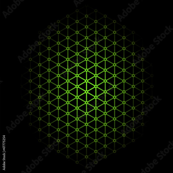 Obraz green cyber matrix