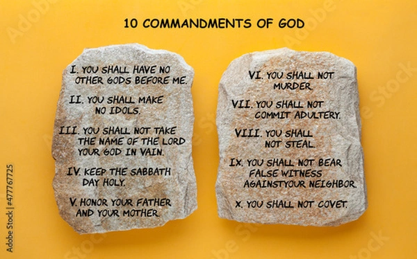 Fototapeta 10 Commandments of God