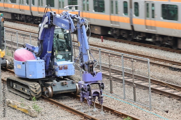 Obraz 鉄道工事用重機