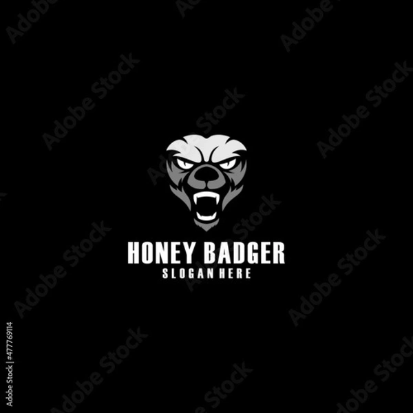 Fototapeta Honey badger logo design template