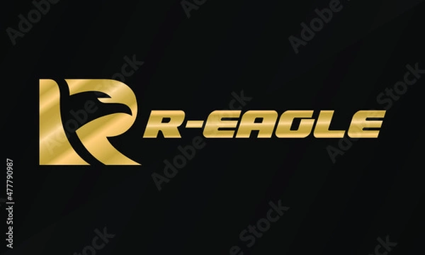 Obraz R Eagle Logo Design Vector Suitable for your logo business