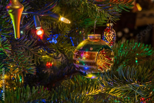 Obraz christmas tree and decorations