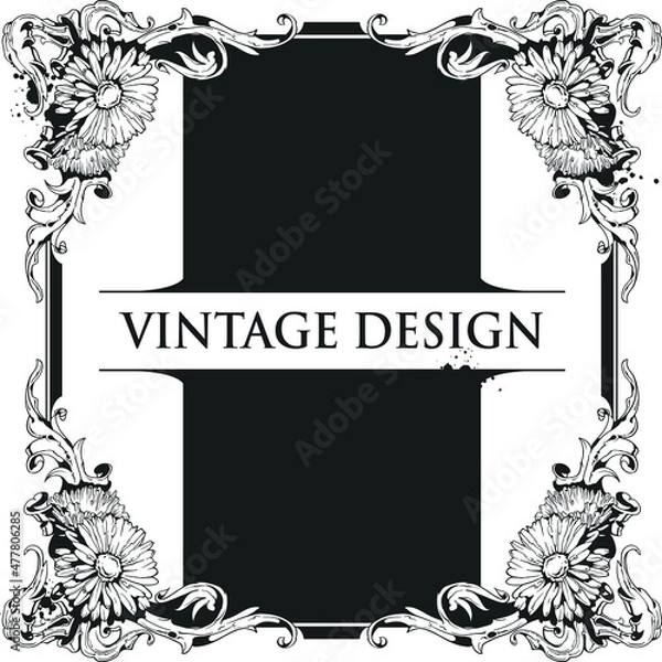 Obraz Heraldry Calligraphic Text Design