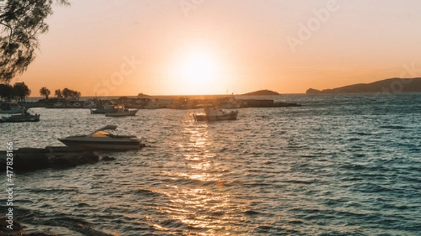 Obraz Coucher de soleil dans la mer au mois de janvier