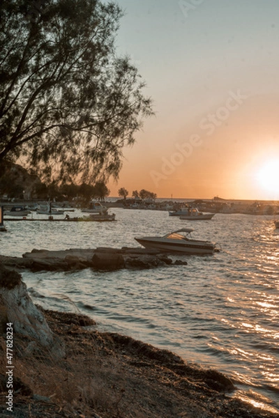 Obraz Coucher de soleil dans la mer au mois de janvier