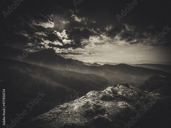 Obraz Tatry czarno białe