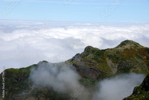 Obraz Madeira at the atlantic ozean, view over the clouds, on the way to pico do arieiro (c)WOB