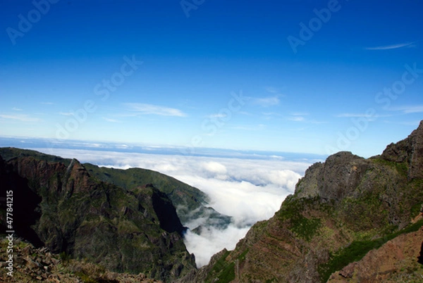Obraz Madeira at the atlantic ozean, view over the clouds, on the way to pico do arieiro (c)WOB