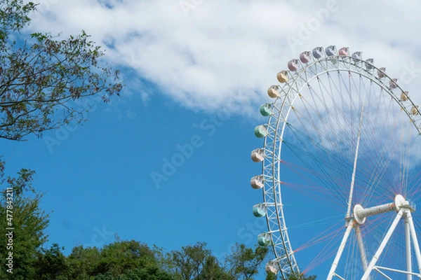 Obraz ferris wheel on a sky