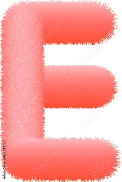 Obraz Realistic 3D Effect Letter E
