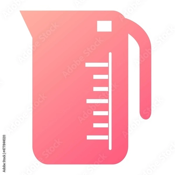 Fototapeta Vector Measuring Jug Glyph Gradient Icon Design