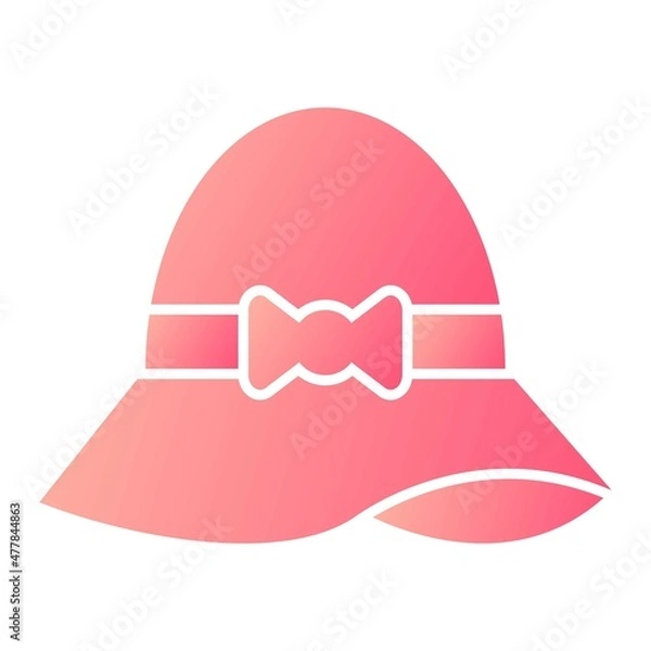 Fototapeta Vector Pamela Hat Glyph Gradient Icon Design